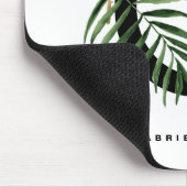 Tropisch palm Leaf Letter G Monogram Gepersonalise Muismat (Hoek)