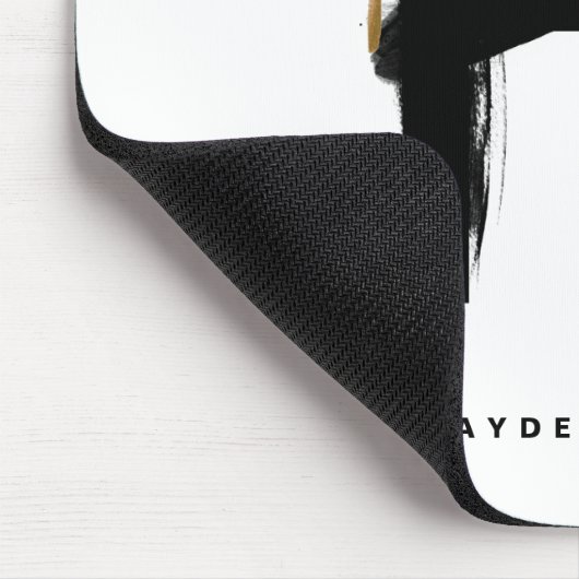 Tropisch palm Leaf Letter H Monogram Gepersonalise Muismat (Hoek)