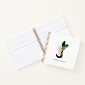 Tropisch palm Leaf Letter J Monogram Gepersonalise Notitieboek (Binnen)