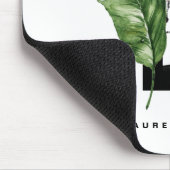 Tropisch palm Leaf Letter L Monogram Gepersonalise Muismat (Hoek)