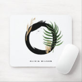 Tropisch palm Leaf Letter O Monogram Gepersonalise Muismat (Met muis)