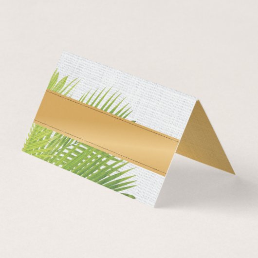Tropisch palm Leaf Name Place card Visitekaartje