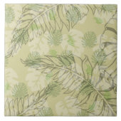 Tropisch palm Leaf Patroon Tegeltje (Voorkant)