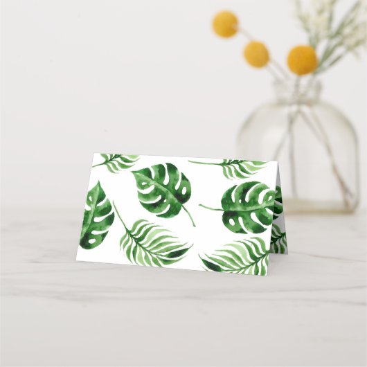 Tropisch palm Leaf Plaatskaartje (Achterkant)