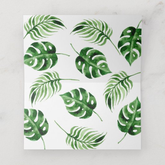 Tropisch palm Leaf Plaatskaartje (Binnenkant ongevouwen)