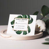 Tropisch palm Leaf Response Card RSVP