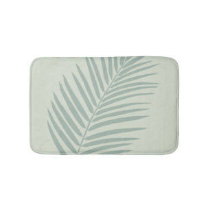 Tropisch palm Leaf Sage Green Badmat
