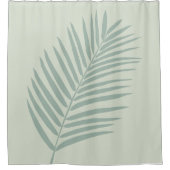 Tropisch palm Leaf Sage Green Douchegordijn (Voorkant)
