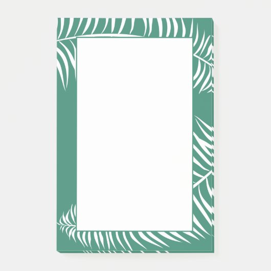 Tropisch palm Leaf Verdant Green en White Post-it® Notes (Voorkant)