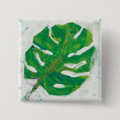 Tropisch | Palm Leaf Vierkante Button 5,1 Cm (Voorkant)