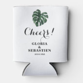 Tropisch palm Leaf Wedding Blikjeskoeler (Voorkant)