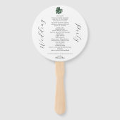 Tropisch palm Leaf Wedding Program Set of Fans Handwaaier (Achterkant)