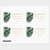 Tropisch palm Leaf Wedding Rechthoekige Sticker (Vel)