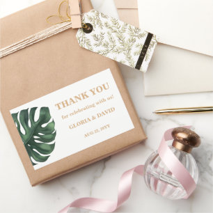 Tropisch palm Leaf Wedding Rechthoekige Sticker