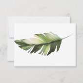 Tropisch palm Leaf Wedding RSVP (Achterkant)