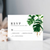 Tropisch palm Leaf Wedding RSVP