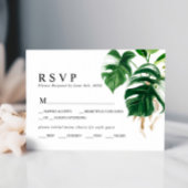 Tropisch palm Leaf Wedding RSVP