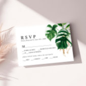 Tropisch palm Leaf Wedding RSVP