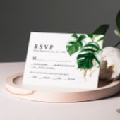 Tropisch palm Leaf Wedding RSVP