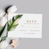Tropisch palm Leaf Wedding RSVP Kaartje
