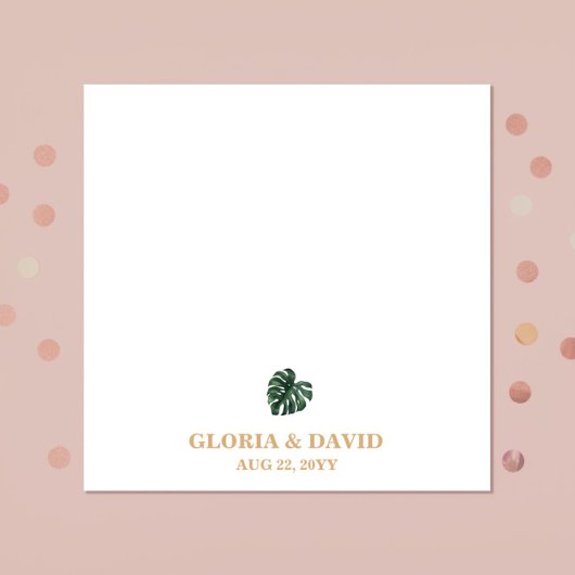 Tropisch palm Leaf Wedding Servet