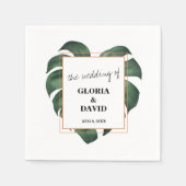 Tropisch palm Leaf Wedding Servet (Voorkant)
