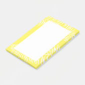 Tropisch palm Leaf Yellow White Post-it® Notes (Schuin)