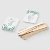 Tropisch palm Leaves Wedding Program Fan Handwaaier (Niet-gemonteerd)