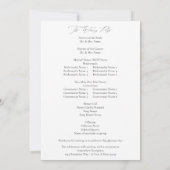 Tropisch palm Leaves Wedding Program Kaart (Achterkant)