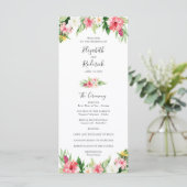 Tropisch palm Leaves Wedding Program Programmakaart (Staand voorkant)