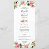 Tropisch palm Leaves Wedding Program Programmakaart (Voorkant)