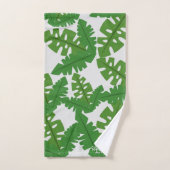 Tropisch palm leest kustpatroon bad handdoek (Handdoek)