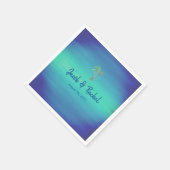 Tropisch palm met blauwe blauwe groene strand Ocea Servet (Hoek)