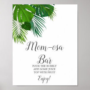 Tropisch Palm Mom-osa Bar Bord Poster