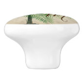 Tropisch palm monogram elleenstollend keramische knop (Zijkant)
