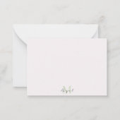 Tropisch Palm Monogram Goud Geometrisch Notitiekaartje (Achterkant)