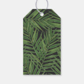 Tropisch palm Night Sky Modern Initialen Weddensch Cadeaulabel (Achterkant)