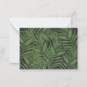 Tropisch palm Night Sky Modern minimalist RSVP Notitiekaartje (Achterkant)
