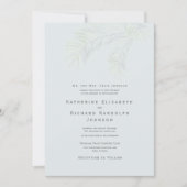 Tropisch palm One Venue Wedding Invitation Kaart (Voorkant)