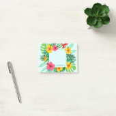 Tropisch palm rond Hawaiian Flowers gepersonalisee Post-it® Notes (Kantoor)