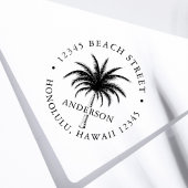 Tropisch palm Ronde retouradres Zelfinktende Stempel