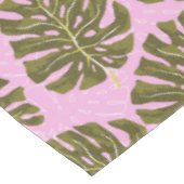 Tropisch Palm Roze Groen Tafelkleed (Gekanteld)