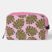 Tropisch Palm Roze Groen Toilettasje (Achterkant)