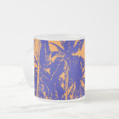 Tropisch palm Trees Silhouette Design Matglas Koffiemok (Voorkant links)
