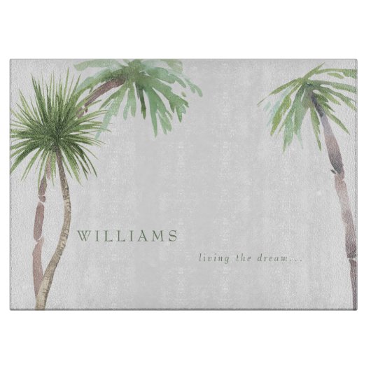 Tropisch palm Trekt Aangepast leven dromen Snijplank (Voorkant)