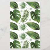 Tropisch palm Vrijgezellenfeest Bingo Flyer (Achterkant)