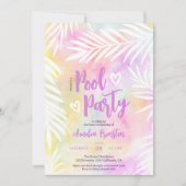 Tropisch palm waterverf poel partij Sweet 16 Kaart (Voorkant)