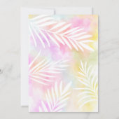 Tropisch palm waterverf poel partij Sweet 16 Kaart (Achterkant)