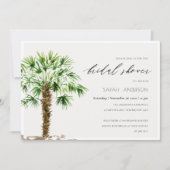 Tropisch palm Waterverf Vrijgezellenfeest uitnodig Bedankkaart (Voorkant)