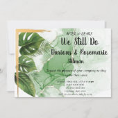 Tropisch Palm Wedding Jubileum Renewal Vows Kaart (Voorkant)